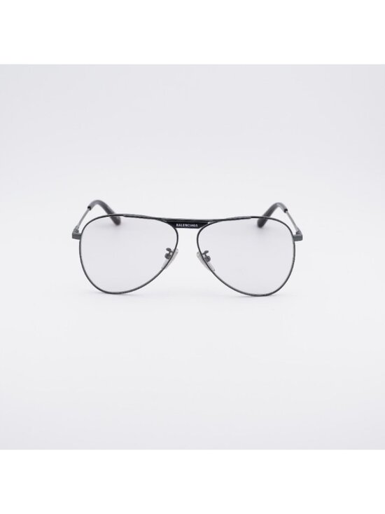Balenciaga BB0244S 004 Sunglasses Gunmetal Aviator Frame, Light Grey Lenses main image 8